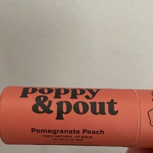 Poppy & Pout Pomegranate Peach Lip Balm - Coral Orange